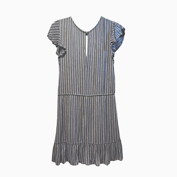 American Eagle Outfitters Black‎ and White Asymmetrical Ruffled Sundress - Picture 6 of 7